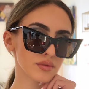 SAINT LAURENT SL372 ULTRA CAT EYE SUNGLASSES IN BLACK